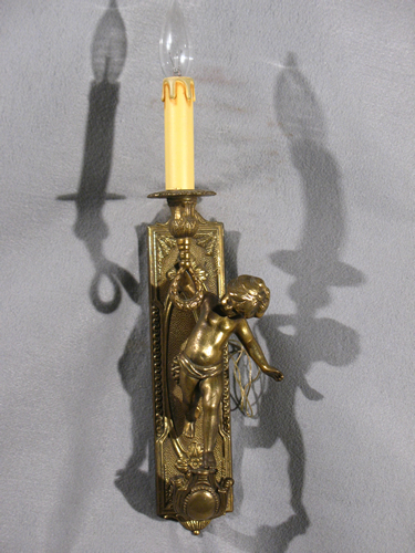 Pair of Cherub Sconces